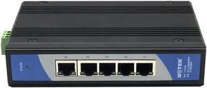 5 port industrial grade non-managed Ethernet switch 10/100Mbps auto negotiation full duplex half duplex Auto MDI/MDI-X UT-6405