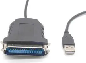 USB to DB25 Female Port Print Converter Cable LPT Black Usb to 1284 Cable