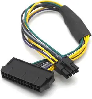 24 Pin to 8 Pin ATX PSU Power Adapter Cable Compatible with DELL Optiplex 3020 7020 9020 Precision T1700 30cm(1 ft)