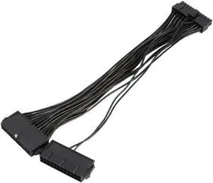 ATX 30cm 24 Pin Dual PSU Power Supply Extension Cable Synchronous Cord For Computer Cable Connector For Mining 24Pin 20+4pin
