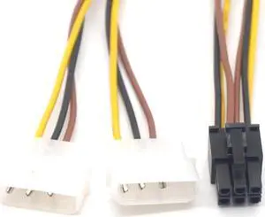 10PCS New High Quality Graphics Card Power Cable Dual 4PIN to 6PIN 6P to 4P Adapter Cable Computer Graphics Card Power Cable 10PCS New High Quality Graphics Card Power Cable Dual 4PIN to 6PIN 6P to 4P Adapter Cable Computer Graphics Card Power Cable