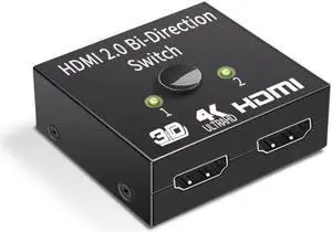 Bi-Direction Switch 8K 60Hz HDMI Splitter 1x2 HDMI Switch 1 in 2 out Video Distributor Splitter HD 1080P Dual Display for Laptop