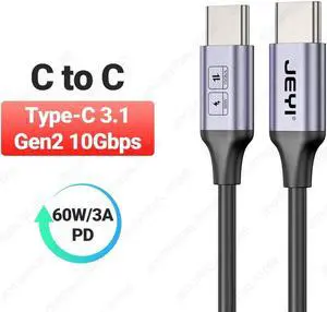 USB A to Type C Cable 60W Fast Charging 10Gbps Data Cord USB Charger for Samsung Xiaomi HTC Redmi Huawei Mobile Phone USB-C