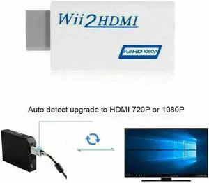 1080P Wii To HDMI-compatible Converter Wii2HDMI Converter Audio Output Adapter Full HD 3.5mm Audio For PC TV Monitor Display