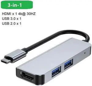 Type C Laptop Docking Station USB C Dock HDMI-compatible VGA USB Hub Adapter 3 Ports