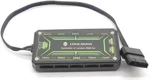 For PC Case Fan Cooling Cooler Fan Adapter LED RGB Remote Controller+RF Wireless Remote Control Computer Components
