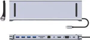 Type C Laptop Docking Station USB C Dock HDMI-compatible VGA USB Hub Adapter