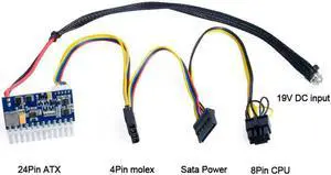 DC ATX Peak PSU 19V 200W Pico ATX Switch Mining PSU 24pin MINI ITX DC to ATX PC Power Supply For Computer