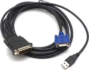 DVI M1-DA 30+5 pin to VGA Dual link+ USB Projector cable 1.7m