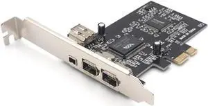 PCIe 1X IEEE 1394A 4 Port(3+1) PCI-E Firewire Card Adapter With 6 Pin To 4 Pin IEEE 1394 Cable For Desktop PC