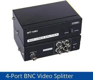 4 ports BNC video splitter 1 in 4 out security surveillance camera HD analog video splitter with power MT-104BC
