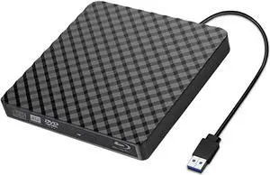 Blu ray Drive DVD/BD Player Read/Write Portable Blu-ray Drive USB 3.0 CD DVD Burner 3D Blu RAL Drive Compatible with/Win7/Win8/Win10/ Mac OS Blu ray Burner