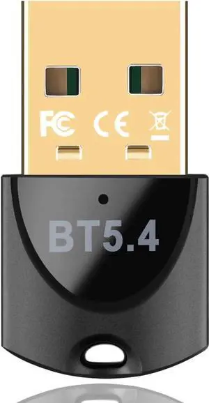Bluetooth Adapter 5.4 for PC, USB Bluetooth Adapter Dongle, EDR Bluetooth Wireless Transmitter Receiver for Desktop, Laptop, Headset, Keyboard, Mouse, Bluetooth Stereo, Support Windows11/10/8.1