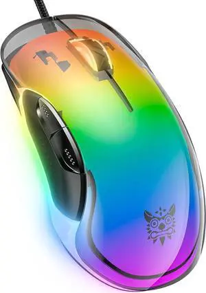 Hitoor Gaming Mouse, Wired Gaming Mouse 12,800 DPI Sensor, 8 Buttons Programmable Computer Gaming Mice, Lightweight Gaming Mouse Ergonomic Computer Mouse Gaming for Windows/PC/Mac/Laptop Gamer