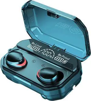 True Wireless Earbuds, Bluetooth 5.1 Headphones Noise Cancelling with Charging Case, HiFi Stereo Earbuds Built-in Mic IPX7 Waterproof in-Ear Headphones for i-Phone/Android/Sam-sung/Sports Ear Buds