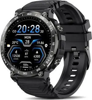 Smart Watches for Men-Bluetooth Call, 1.52" Military Smart Watch for Android iPhone, Waterproof Fitness Tracker Watch with Sleep Tracker, 118 Sports Modes, GPS Pedometer/Step Counter Smartwatch