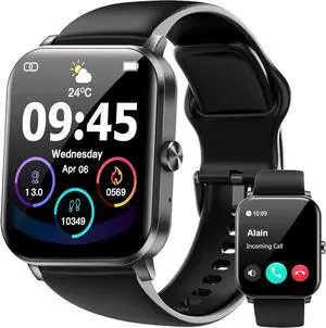 Smart Watch, 1.85"HD Smartwatches for Men, (Answer/Make Calls), Fitness Tracker with 120+ Sport Modes, IP68 Waterproof Fitness Watch, Heart Rate, Sleep, SpO2 Monitor, Smartwatch for Android IOS