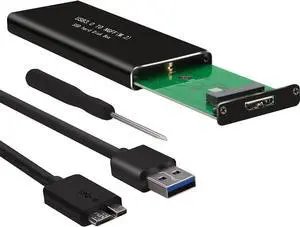 M.2 SATA SSD to USB 3.0 External SSD Reader Converter Adapter Enclosure with UASP, Support NGFF M.2 2280 2260 2242 2230 SSD with Key B/Key B+M