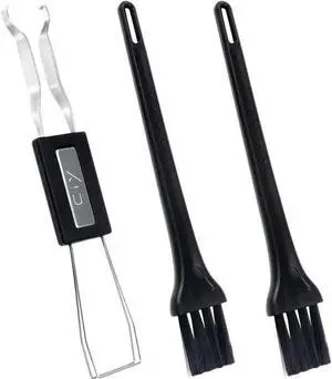 Aomoproing Keycap Puller Switch Puller Stainless Steel Keycap Removal Tool with 2 Pcs Keyboard Cleaning Brush for Mechanical Keyboard