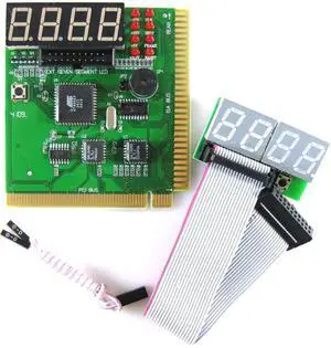 Aomoproing 4 Digit PCI and ISA PC Computer Motherboard Power Diagnostic Analyzer Post Tester Card