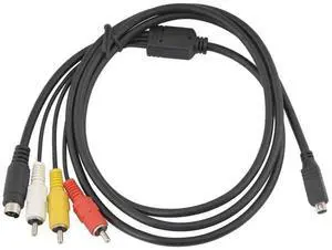 Aomoproing 5 Feet/1.5M AV Cable for Sony Handycam Mini DV and DVD Camcorders-Black (1 Pack)