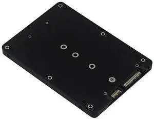 Aomoproing B+M Key Socket 2 M.2 NGFF (SATA) SSD to 2.5" SATA Adapter Card with Case Fast-Black
