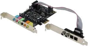 Aomoproing SE-PCIE-SC-10 High Quality PCIe 7.1 Channel Sound card ( Chip set : CM8828 + CM9882A ) with SPDIF Bracket