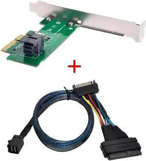 Aomoproing PCI-E 3.0 4.0 x4 to 36Pin SFF-8643 Card Adapter With SFF-8643 to U.2 U2 SFF-8639 NVME PCIe SSD Cable for Mainboard SSD