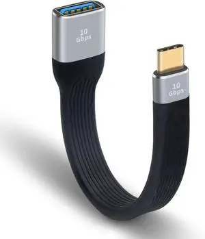 AOMOPROING USB C Male to USB Female Adapter Cable 6Inch, 10Gbps USB 3.1 Gen 2 Type C to Type A Fast Charging Cord, Short Type C Charger Cable for MacBook, Laptop, Dock Station