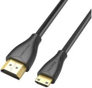 AOMOPROING Mini HDMI to HDMI Cable, 4K HDMI to mini HDMI 2.0 Bidirectional High Speed Adapter, for Graphics Card,HDTV,Tablet,Camera,S.ony HDR-XR50,6ft