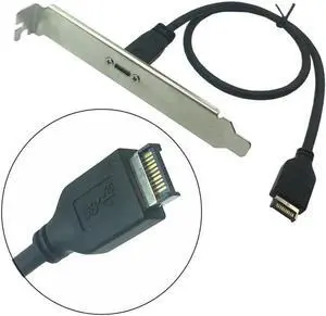 Aomoproing 0.5m Type E Male To USB-C Type C Female Motherboard Expansion Cable USB 3.1 Front Panel Header Connector wire cord