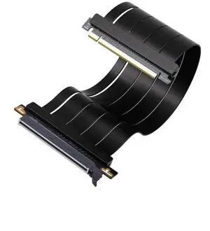 PCIe 5.0 X16 Riser Cable,128GB/s Bandwidth, for RTX 50/40 & RX 9000/7000 GPUs, PCIe Extension Card, Backward Compatible with PCIe 4.0/3.0,Vertical GPU Mount,Straight-30cm,Black[GEN5 X16, 128 GB/s] PCI