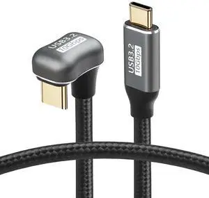 Aomoproing USB-C to C Cable - 100W Opposite U Shape, Fast Charging, Nylon Braided, 0.5M/1.6FT