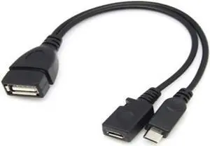 Aomoproing 1pc 2 In 1 OTG Micro USB Host Power Y Splitter USB Adapter To Micro 5 Pin Male Female Cable Aomoproing 1pc 2 In 1 OTG Micro USB Host Power Y Splitter USB Adapter To Micro 5 Pin Male Female Cable