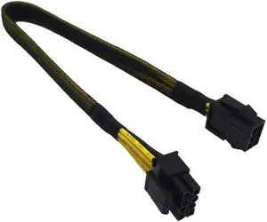 Aomoproing  6 Pin to 8 Pin CPU Power Adapter, 6 Pin Female to CPU 8 pin (4+4 Detachable) Male EPS-12V Converter Sleeved Cable 13-inch(33cm)