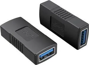 Aomoproing USB 3.0 Coupler 2 Pack USB 3.0 Type A Female to Female Extension Adapter USB to USB Adapter Black Aomoproing USB 3.0 Coupler 2 Pack USB 3.0 Type A Female to Female Extension Adapter USB to USB Adapter Black