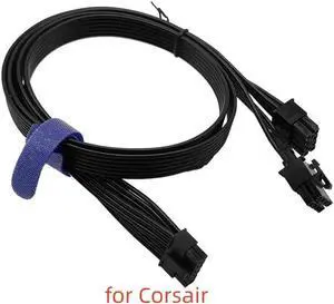 Replacement for Dual CPU 8 Pin Male to Mini 12 Pin GeForce RTX 30 Series GPU Power Adapter Cable for Modular PSUs 25-inch(63cm)