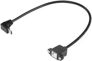 Aomoproing USB C Printer Cable, USB C to USB B Printer Cable, USB B 2.0 Female to USB C Male Printer Cable with Panel Mount Screw Holes for Printers, MIDI Controller DJ Controller(Panel Mount - 0.3M)