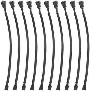 Aomoproing   10 PCS 10" 4 Pin PWM Fan Extension Power Cable Computer PC Fan Power Extension Cable for Computer ATX Case