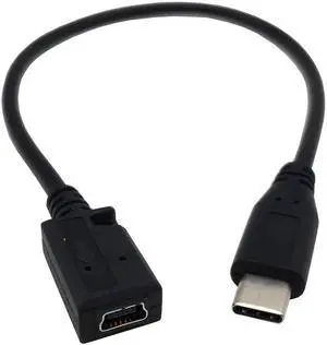 Aomoproing USB C to Mini USB Cable, USB-C Type C Male to Mini USB Female Adapter Converter Charging Cable for MacBook Pro, Laptop, Android Devices(Only for Charging) (TypeC M to Mini F)