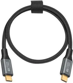 Aomoproing Short USB C to USB C Cable 1.5ft, 20Gbps Data Transfer & 100W USB 3.2 Gen 2 Type C to Type C Fast Charger Cable Nylon Braided Support 8K@60Hz Video for Thunderbolt3, MacBook Pro