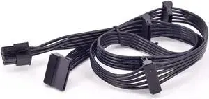 Aomoproing   6 Pin 1 to 4 SATA 15Pin Power Supply Cable Port Multiplier for Seasonic FOCUS PLUS Gold FOCUS+ 850FX 750FX 650FX 550FX