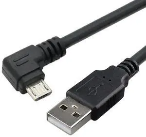 Aomoproing Left Angled 90 Degree Micro USB 2.0 Type 5Pin to USB 2.0 Type-A Data Charge Cable 480Mbps Data for Phone Tablet Computer Camera (150cm)