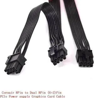 Aomoproing  8Pin to Dual 8pin 6+2pin PCIe Power supply Cable Graphics Card GPU Cable for CX-M Series CX850M CX750M CX600M CX500M CX430M AXi Series AX1500i AX1200i AX860i AX760i AX Series AX860