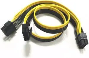 30-inch 8-Pin PCIe Male to Dual PCIe 8-Pin (6+2Pin) Male Graphics Video Card Cable Adapter