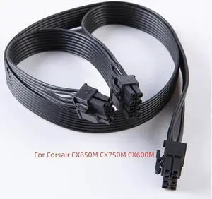 Aomoproing  PCI express 8pin to Dual 6+2Pin Power supply Cable PCIe 8 Pin 1 to 2 Spliter For CX850M CX750M CX600M CX500M CX430M PSU