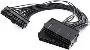 Dual Psu Power Supply 24 Pin Extension Cable For Atx Motherboard,24 Pin 20 + 4 Dual Multiple Psu Power Supply Cable Sp Adapter Extension Kit