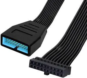 Aomoproing USB 3.0 Header Extension Cable,USB 3.0 19/20 Pin Male to Female Internal Extension Adapter(5.9 inch)