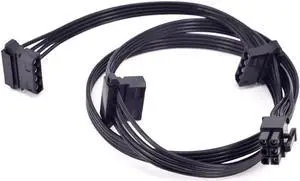 Aomoproing   PCI-e 6Pin 1 to 3 Molex Peripheral 4Pin Power Supply Cable GPU 6 Pin to IDE for C.ORSAIR TX850M TX750M TX650M Modular PSU