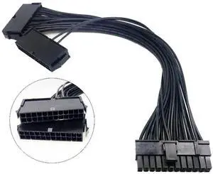 Aomoproing  24 pin ATX Mainboard Power Supply PSUMotherboard Adapter Connector Cable Dual allows to turn on/off two power supplies